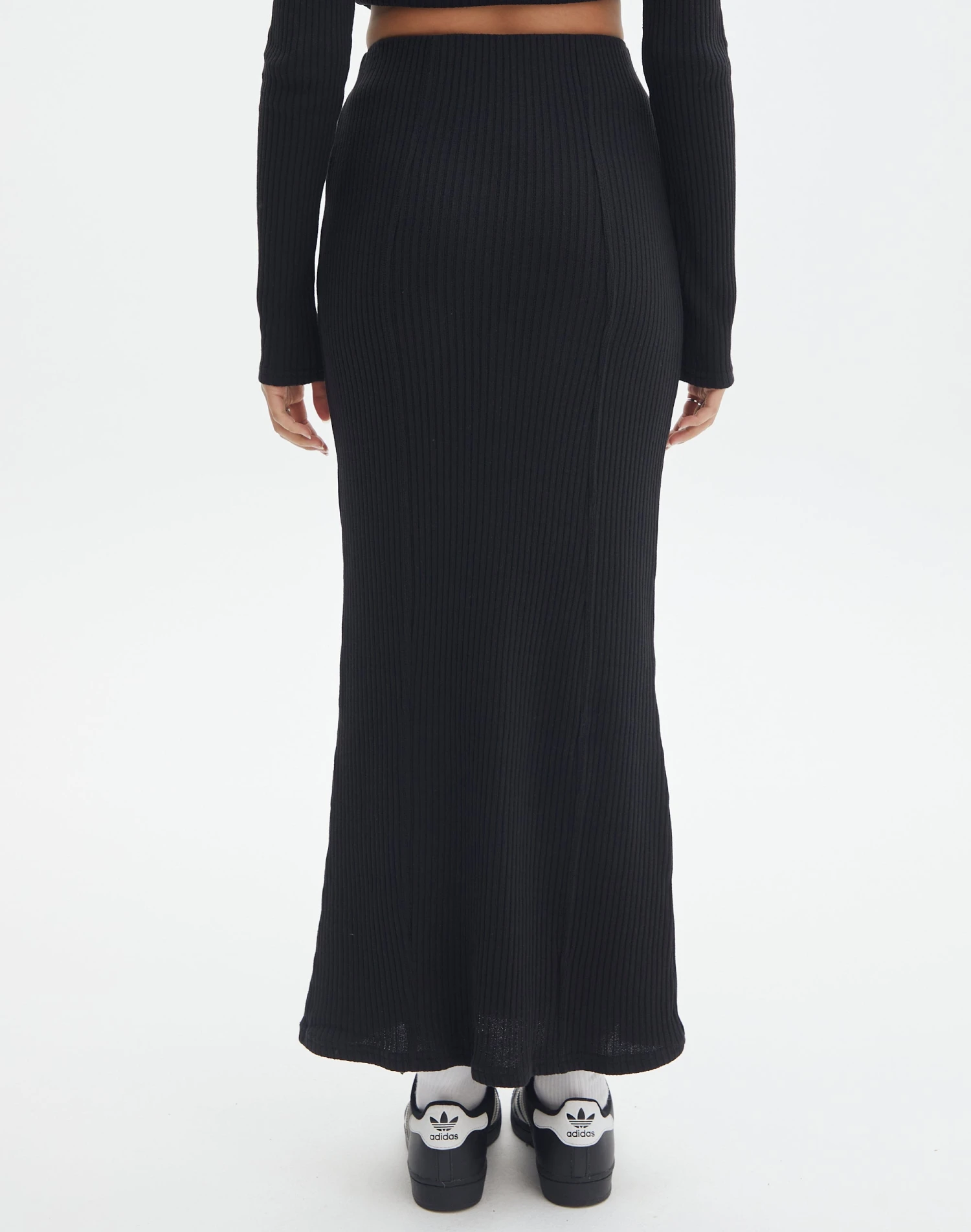 Cotton Panelled Rib Maxi Skirt 5 Cotton Panelled Rib Maxi Skirt - Image 3