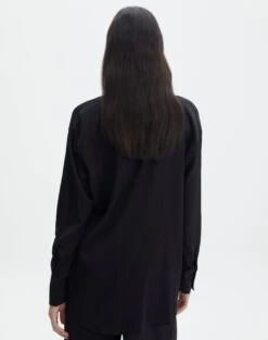 Textured Button Front Shirt -Outlet Glassons Store co gloria textured shirt black back bl127680tex