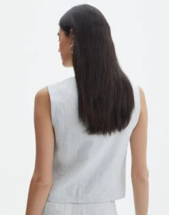 Linen Tailored Vest 24 Linen Tailored Vest -Outlet Glassons Store co harley linen vest icecapmilk back bv128737tcd