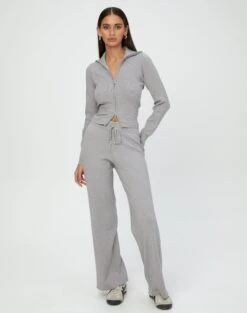 High Rise Wide Leg Knit Pant 27 High Rise Wide Leg Knit Pant -Outlet Glassons Store co harriet wide leg knit pants pale grey marle front pw53795knt 1