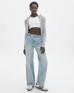 Long Sleeve Zip Through Knit Top -Outlet Glassons Store co harriet zip thru cardi pale grey marle full kc90296knt