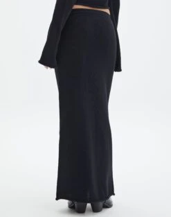 Tie Waist Knit Maxi Skirt -Outlet Glassons Store co lardee knit tie waist maxi black back sl47099knt