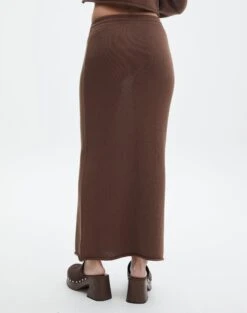 Tie Waist Knit Maxi Skirt -Outlet Glassons Store co lardee knit tie waist maxi deep umber back sl47099knt