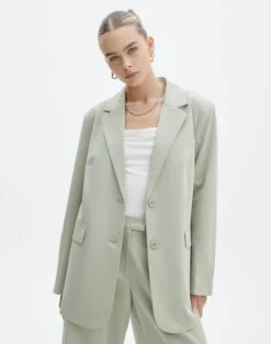Oversized Blazer -Outlet Glassons Store co loretta oversized blazer jacket suit mist front jw51337zhe 3