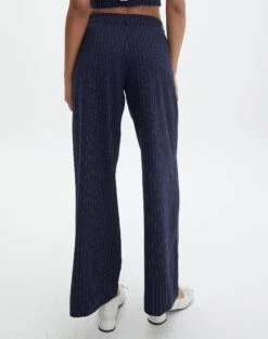 Mid Rise Pinstripe Wide Leg Pant -Outlet Glassons Store co loretta pinstripe tailored pant navy pinstripe back pw51730pst