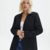 Tailored Oversized Blazer 1 Tailored Oversized Blazer -Outlet Glassons Store co marly one button blazer black front jw74948pln 4
