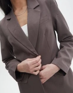 Tailored Oversized Blazer -Outlet Glassons Store co marly one button blazer irish coffee imageback jw74948pln