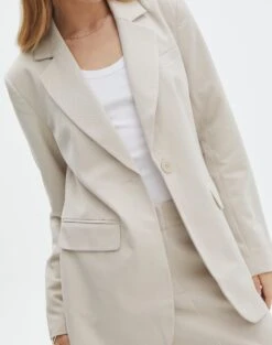 Tailored Oversized Blazer -Outlet Glassons Store co marly one button blazer oh natural imageback jw74948pln