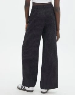 Wide Leg Pinstipe Tailored Pant -Outlet Glassons Store co marly pinstripe tailored pant black pinstripe back pw71767stp