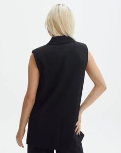 Tailored Oversized Vest -Outlet Glassons Store co marly sleeveless blazer black back vs133393pln