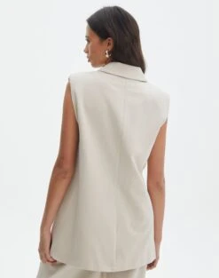 Tailored Oversized Vest -Outlet Glassons Store co marly sleeveless blazer oh natural back vs133393pln