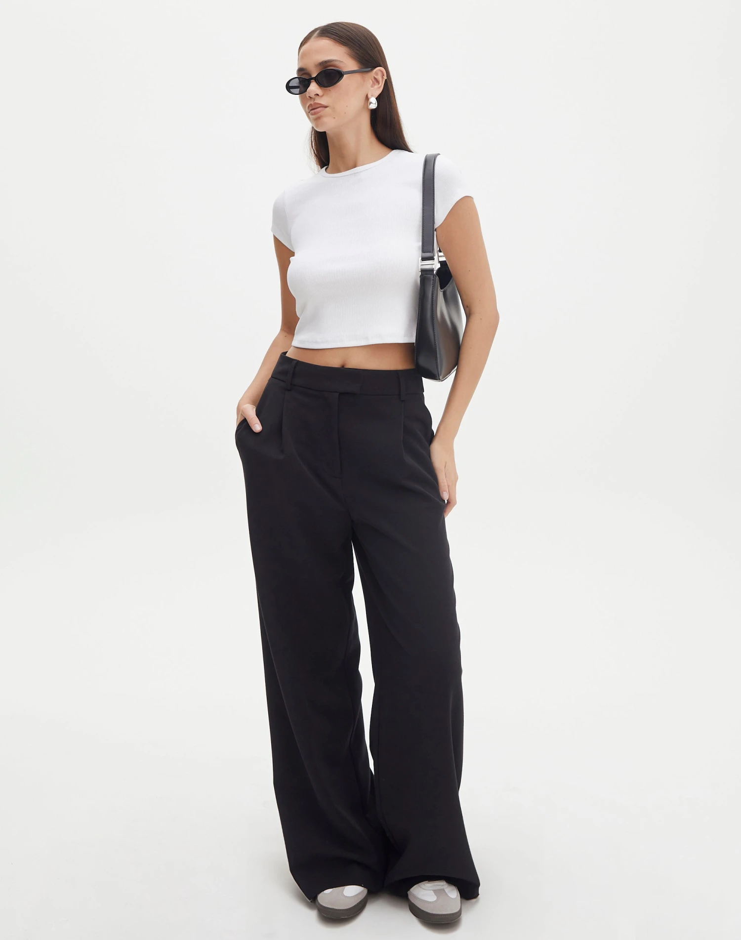 High Waist Relaxed Tailored Pant 3 High Waist Relaxed Tailored Pant