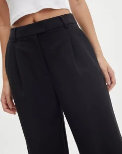 High Waist Relaxed Tailored Pant 25 High Waist Relaxed Tailored Pant -Outlet Glassons Store co marly wide leg pant black imageback pw71767pln