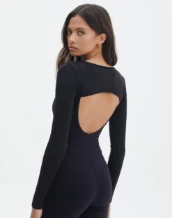 Ribbed Knit Long Sleeve Shrug -Outlet Glassons Store co midas shrug black back kl54070cre