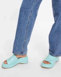 Satin Platform Heels -Outlet Glassons Store co para platorm spearmint front sh55273pu 11