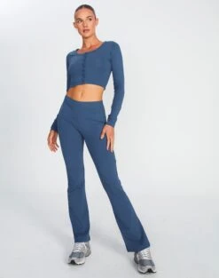 Button Up Cropped Long Sleeve Top -Outlet Glassons Store co peony longsleeve moby dick full tc93716cot