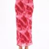 Print Maxi Slip Skirt -Outlet Glassons Store co riley low rise maxi skirt carnation skies front sl102757prt
