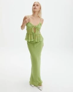 Low Rise Maxi Slip Skirt -Outlet Glassons Store co riley low rise maxi skirt wassa bae detail sl102757rchi