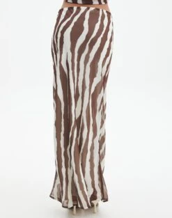 Print Maxi Slip Skirt 30 Print Maxi Slip Skirt -Outlet Glassons Store co riley mr maxi skirt umber zebra back sl102757prt