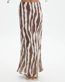 Print Maxi Slip Skirt 28 Print Maxi Slip Skirt -Outlet Glassons Store co riley mr maxi skirt umber zebra full sl102757prt