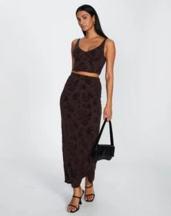 Burnout Hook & Eye Corset Top -Outlet Glassons Store co sabrina burnout mesh maxi soy blooms front sl53303bur 1