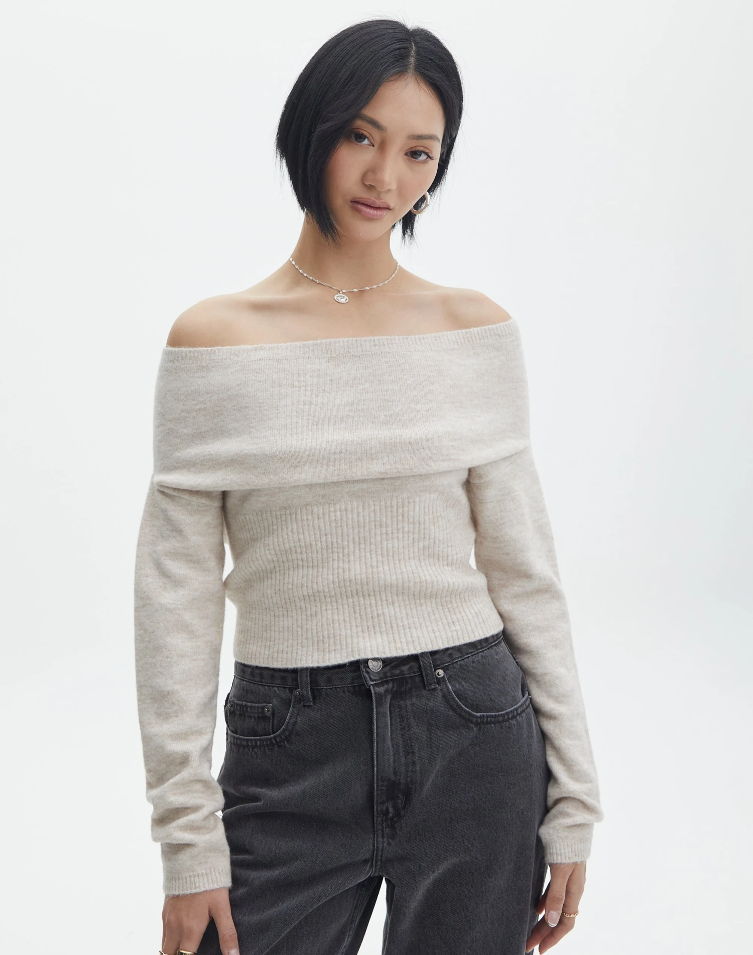 Off The Shoulder Bardot Knit Top 3 Off The Shoulder Bardot Knit Top