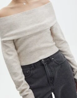 Off The Shoulder Bardot Knit Top 25 Off The Shoulder Bardot Knit Top -Outlet Glassons Store co skylar off shoulder relaxed knit take a shelfie imageback kl110792knt