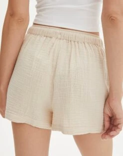 Muslin Cotton Shorts -Outlet Glassons Store co snoop tie waist muslin short rice cake back sw125080mus