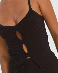 Cut Out Ribbed Knit Top 30 Cut Out Ribbed Knit Top -Outlet Glassons Store co sonita cut out top its soy cute imageback kv89658vn