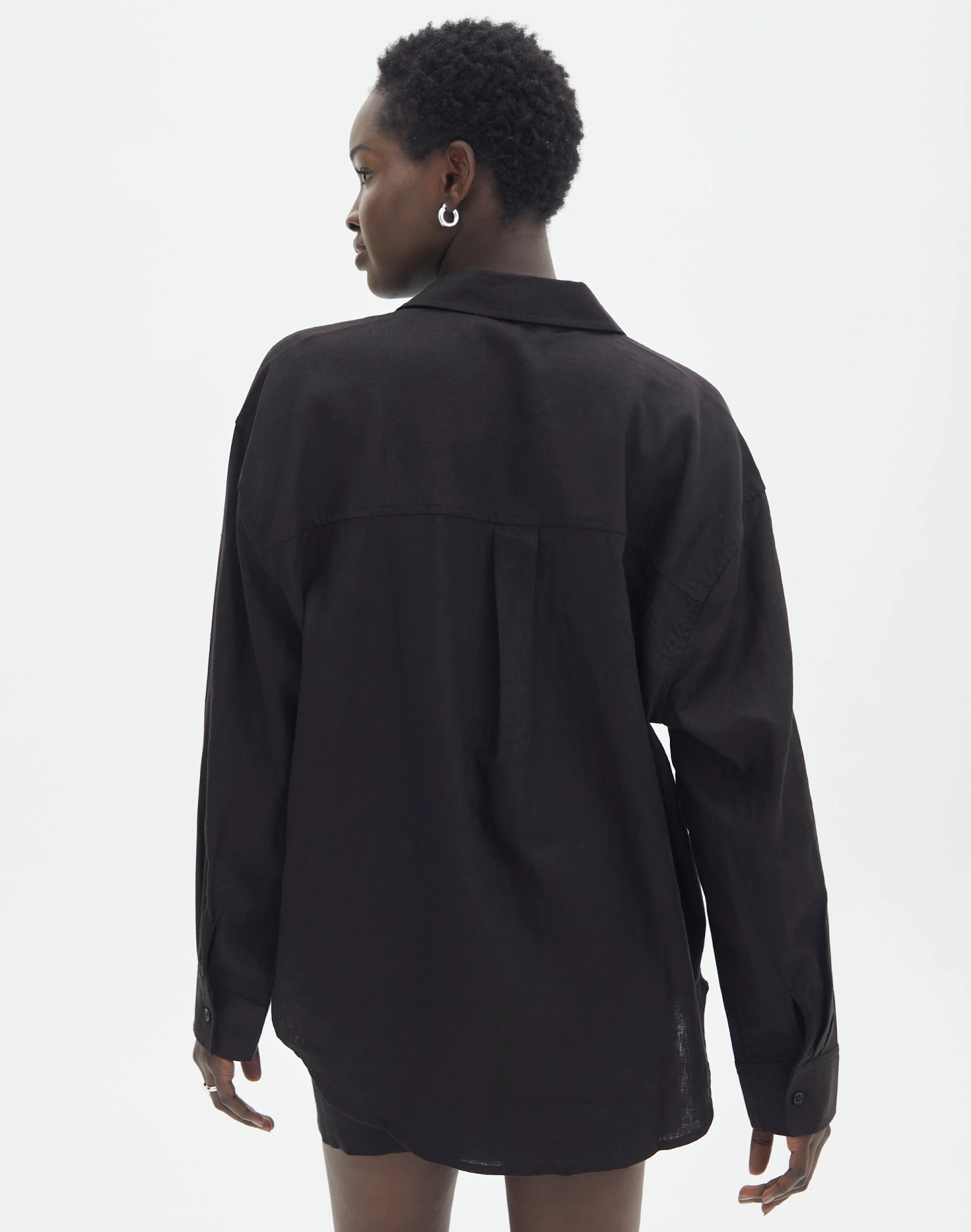 Long Sleeve Linen Blend Shirt 10 Long Sleeve Linen Blend Shirt - Image 8