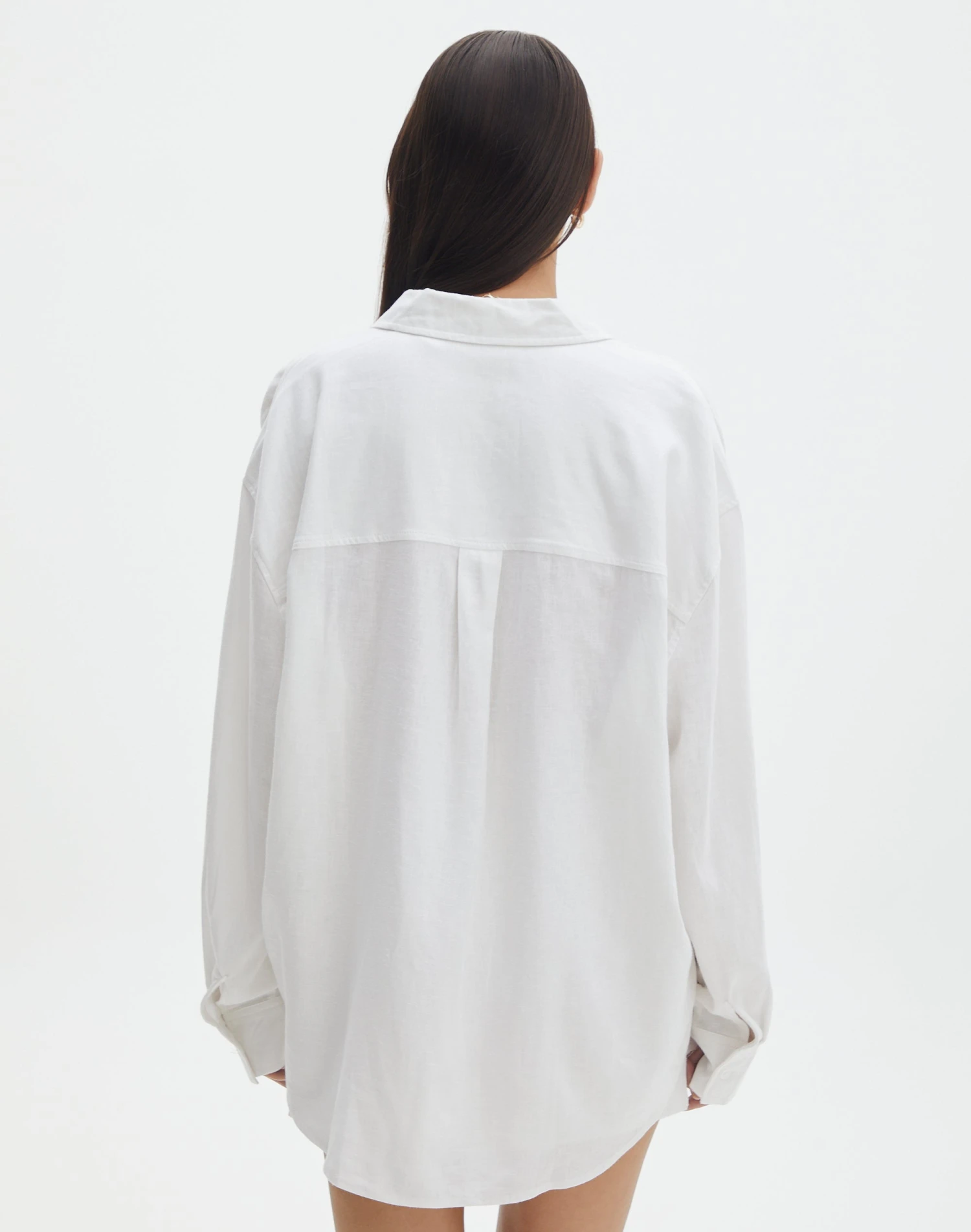 Long Sleeve Linen Blend Shirt 5 Long Sleeve Linen Blend Shirt - Image 3