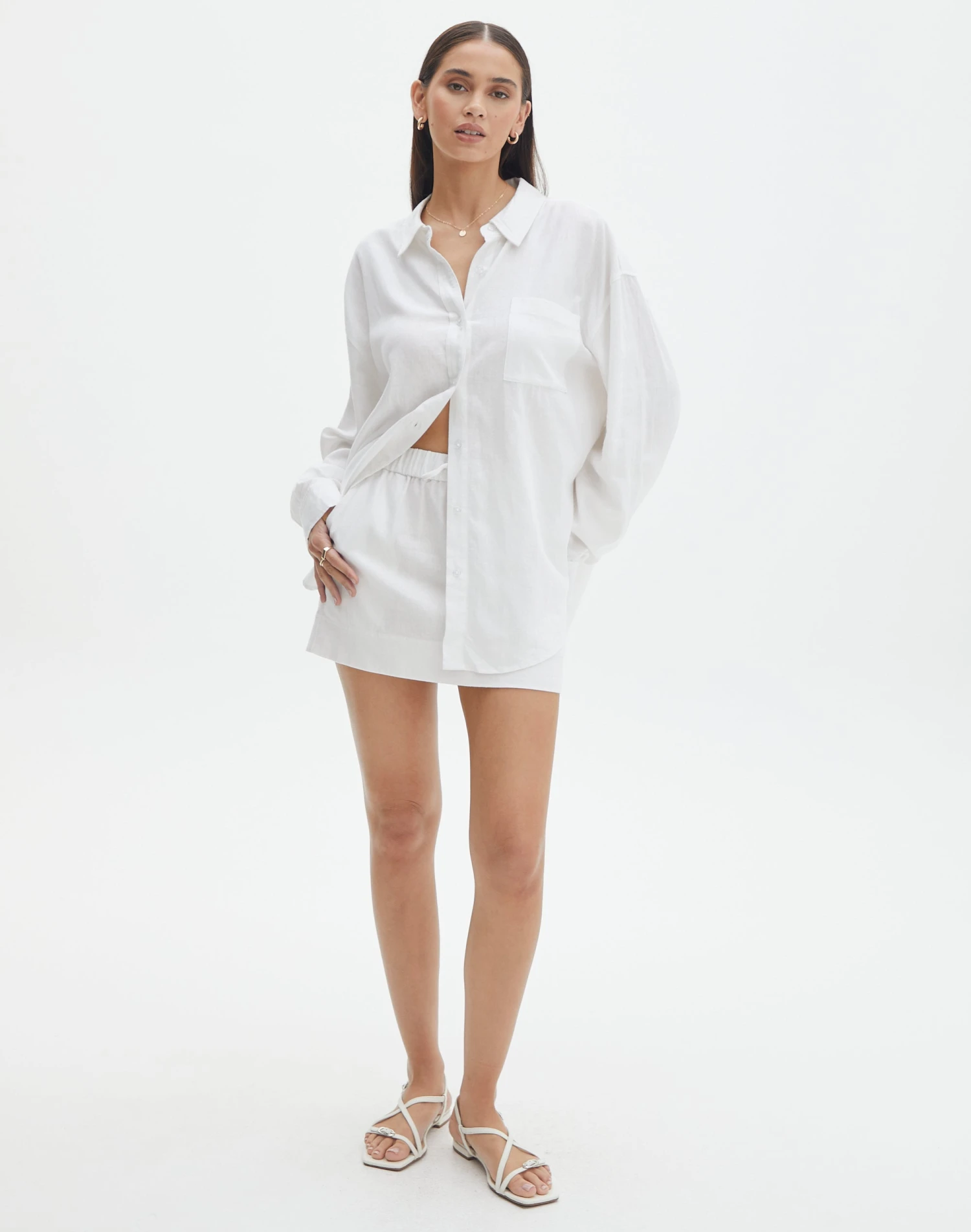 Long Sleeve Linen Blend Shirt 4 Long Sleeve Linen Blend Shirt - Image 2