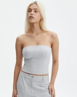 Tailored Strapless Corset Top 41 Tailored Strapless Corset Top -Outlet Glassons Store co waverly boob tube top grey marle front bv78094gry 1