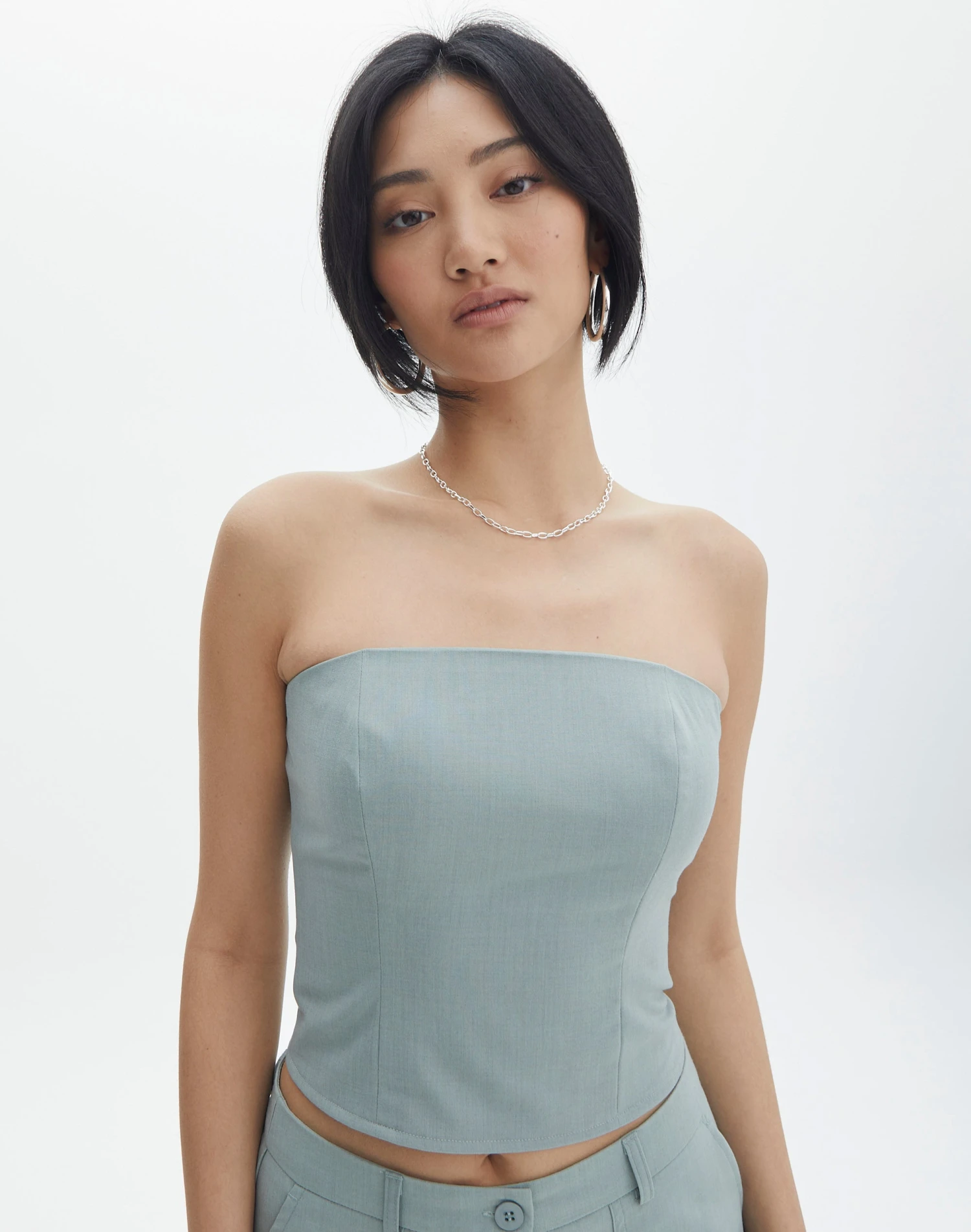 Mesh Frill Split Tie Front Blouse 15 Mesh Frill Split Tie Front Blouse - Image 13