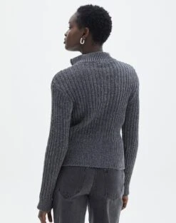 Zip Up Knit Long Sleeve -Outlet Glassons Store connor cozy keep your coal back kc123998che