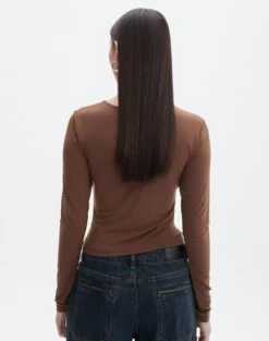 Keyhole Long Sleeve Wrap Top 25 Keyhole Long Sleeve Wrap Top -Outlet Glassons Store connor cross over long sleeve top deep umber back tl130857des