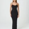Luxe Lounge Modal Slim Fit Maxi Dress -Outlet Glassons Store didi strappy maxi dress black front dl93109mod