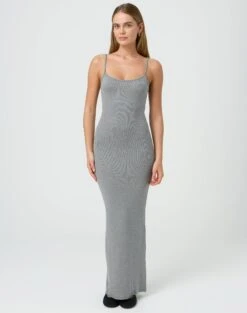 Cotton High Neck Maxi Dress 36 Cotton High Neck Maxi Dress -Outlet Glassons Store didi strappy maxi dress heather marle front dl93109mod 2