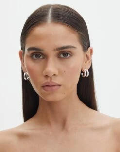 Lace Tie Front Split Top -Outlet Glassons Store dilara double hoop earring silver front je146573ear