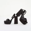 Satin Platform Heels 1 Satin Platform Heels -Outlet Glassons Store donatella heels black front sh55278sat