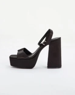 Satin Platform Heels -Outlet Glassons Store donatella heels black full sh55278sat