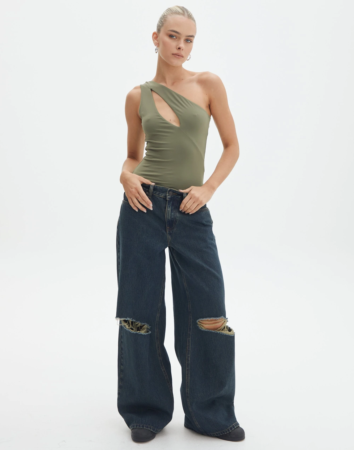 Supersoft One Shoulder Cut Out Bodysuit 16 Supersoft One Shoulder Cut Out Bodysuit - Image 14