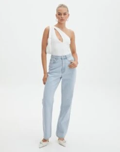 Supersoft One Shoulder Cut Out Bodysuit 29 Supersoft One Shoulder Cut Out Bodysuit -Outlet Glassons Store dua one shoulder cut out bodysuit white full tb88291pch