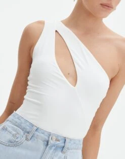 Supersoft One Shoulder Cut Out Bodysuit 32 Supersoft One Shoulder Cut Out Bodysuit -Outlet Glassons Store dua one shoulder cut out bodysuit white imageback tb88291pch