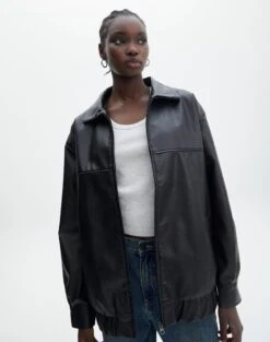 Ribbed Tank Bodysuit 40 Ribbed Tank Bodysuit -Outlet Glassons Store elvis oversized pu jacket black front jw124230pu 2