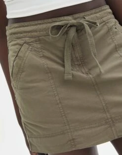 Cotton Mini Cargo Skirt -Outlet Glassons Store emma cargo mini skirt lt khaki imageback ss123451cot