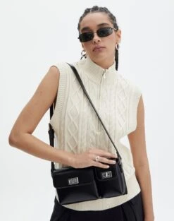 Sheer Ladder Knit Button Up Top -Outlet Glassons Store fay cable quater zip bad to the bone front kv123914cot 1