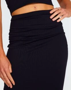 Supersoft Slim-Fit Midi Skirt -Outlet Glassons Store gem midi skirt black imageback sl114640pch