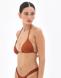 Shimmer Ruched Triangle Bikini Top 17 Shimmer Ruched Triangle Bikini Top -Outlet Glassons Store harley halter tri bikini top third place detail ga54007shm