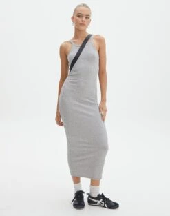 Luxe Lounge Modal Backless Long Sleeve Maxi Dress -Outlet Glassons Store harriet high neck grey marle front dl120072cot
